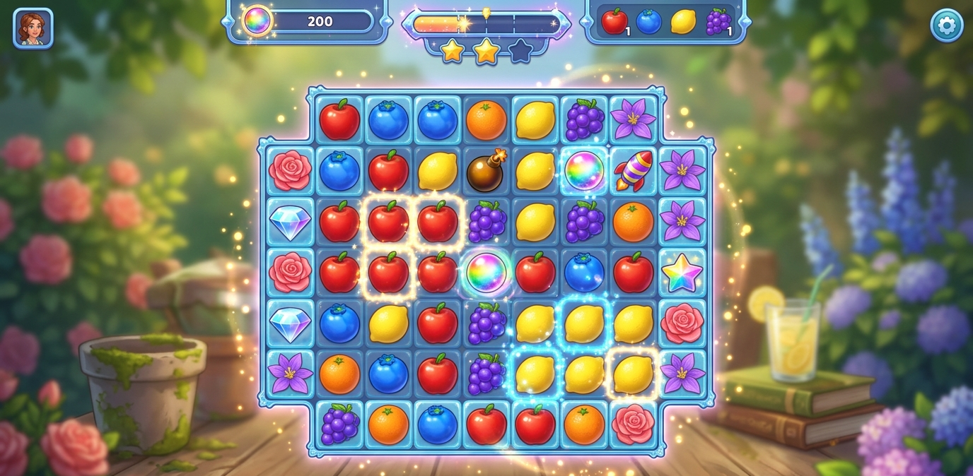Puzzle gameplay illustration